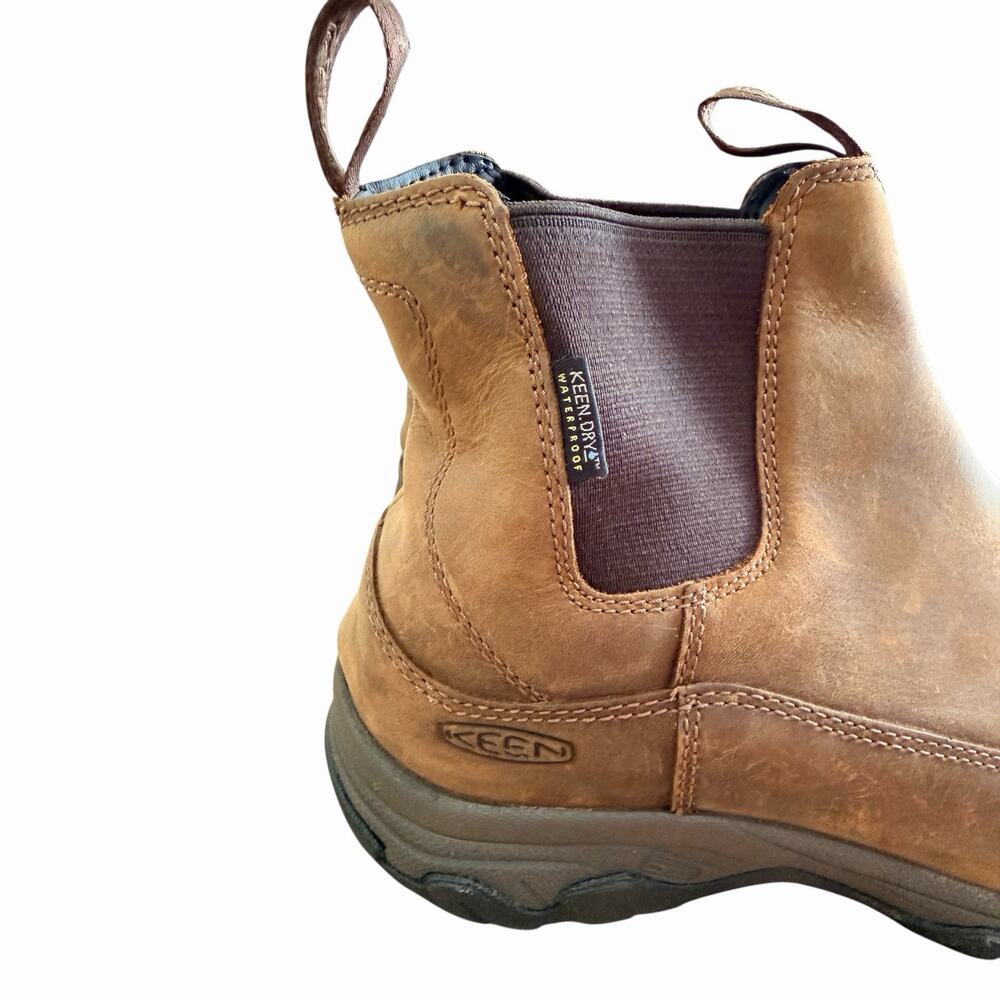 KEEN Slip-On Anchorage III Waterproof Boots Brown Chelsea Men Sz 10 - Picture 5 of 6